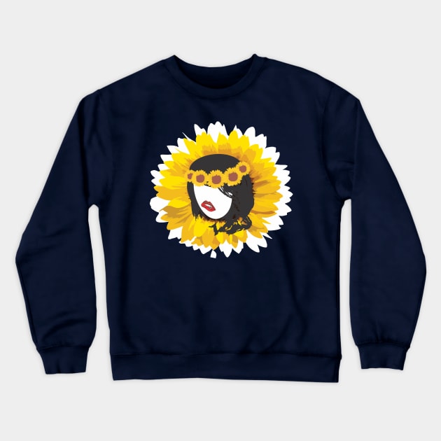 sunflower lip Crewneck Sweatshirt by inazim